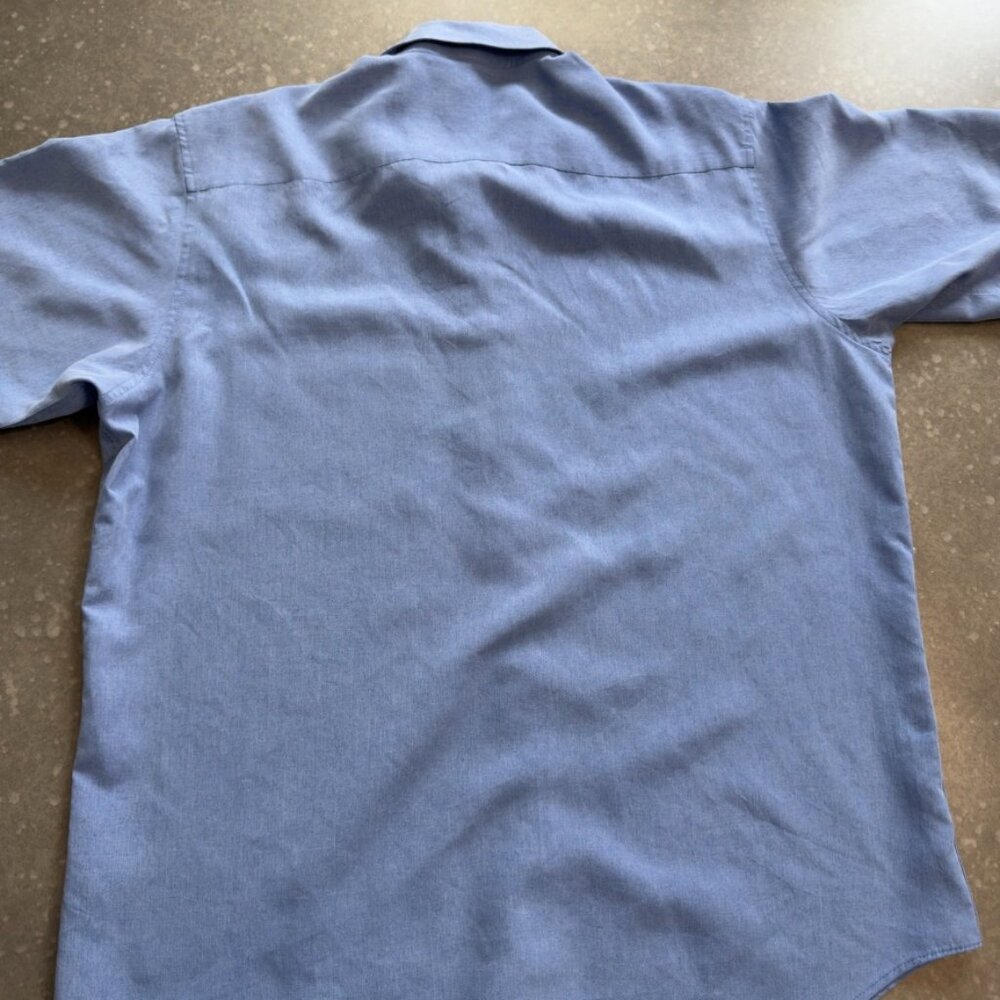 Bugatchi Uomo Blue Button-Down Shirt – Size L - Picture 4 of 11
